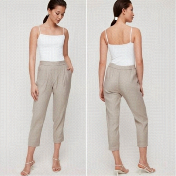 Aritzia Pants - ARITZIA Babaton Beige Cropped Cohen Pants Size 2